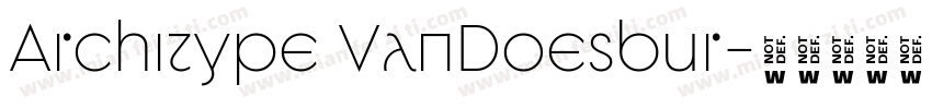 Architype VanDoesbur字体转换